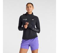 New Balance Femme London Edition RC Essential Heat Grid Half Zip LDN en Noir, Polyester, Taille XS