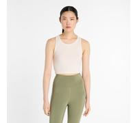 New Balance Femme Micro-Rib Tank en Blanc, Poly Knit, Taille XS