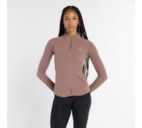 New Balance Femme NB Harmony Full Zip en Marron, Poly Knit, Taille S