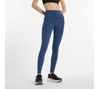 New Balance Femme NB Sleek Pocket High Rise Legging 27" en Bleu, Poly Knit, Taille S