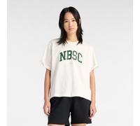 New Balance Femme NBX Classic NBSC Tee en Blanc, Taille L