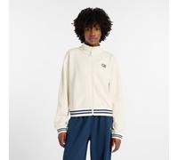 New Balance Femme Post Season Pique Track Jacket en Blanc, Poly Knit, Taille XL