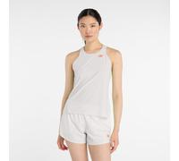 New Balance Femme Race Day Ultra Light Singlet en Gris, Polytissé, Taille L