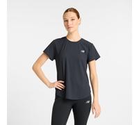 New Balance Femme Race Day Ultra Light T-Shirt en Noir, Poly Knit, Taille XL