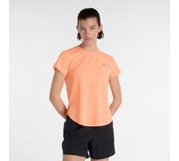 New Balance Femme Race Day Ultra Light T-Shirt en Orange, Poly Knit, Taille XS