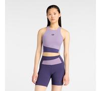 New Balance Femme RC Elite Storage Crop Tank en Mauve, Poly Knit, Taille L