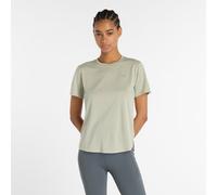 New Balance Femme RC Essential T-Shirt en Vert, Poly Knit, Taille XS