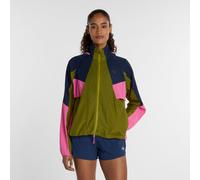 New Balance Femme RC Jacket en Vert, Polytissé, Taille XS