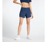 New Balance Femme RC Short 5" en Bleu, Polytissé, Taille S