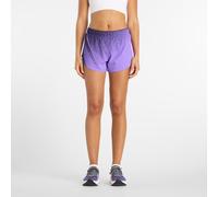 New Balance Femme RC Ultra Light Printed Short 3" en Mauve, Nylon Tissé, Taille S