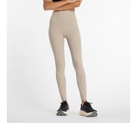 New Balance Femme Ribbed High Rise Legging 27" en Beige, Poly Knit, Taille XS
