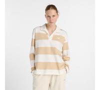 New Balance Rugby Long Sleeve Femme - Sweats, Marron - Taille L - Jersey de coton Brown L