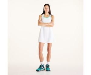 New Balance Femme Tournament Dress en Blanc/Vert, Poly Knit, Taille L