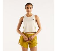 New Balance Femme Viz-Tech Run Singlet en Beige/Marron, Poly Knit, Taille S