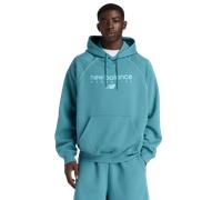 New Balance Homme Trackside Fleece Hoodie en Bleu, Polaire Poly, Taille L
