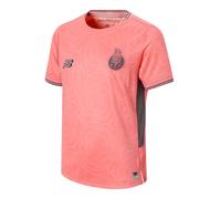 New Balance Garçons FC Porto Away Youth Short Sleeve Jersey en Noir, Polyester, Taille YS