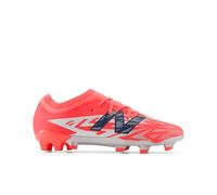New Balance Garçons FURON TEAM JNR FG V8 en Rouge/Bleu/Mauve, Taille 32.5