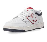 New Balance Homme 480 Sneaker, Blanc/Bleu Marine, 37 EU