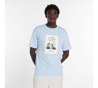 New Balance Homme 574 Ad T-Shirt en Bleu, Coton, Taille M