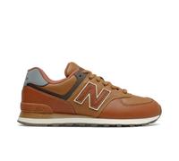 New Balance Homme 574 en Marron/Orange, Cuir, Taille 42.5 Large