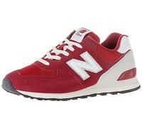 NEW BALANCE Homme 574 Sneaker, Rouge Blanc 3, 37.5 EU