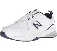 New Balance Homme 608v5 Confort décontracté Chaussure athlétique Tout Sport, Blanc/Bleu Marine, 42 EU X-Large