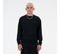 New Balance Homme Athletics French Terry Crew en Noir, Coton, Taille S