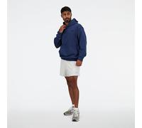 New Balance Homme Athletics French Terry Hoodie en Bleu Marine, Coton Fleece, Taille S