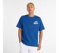 New Balance Homme Athletics Legacy T-Shirt en Bleu, Coton, Taille 2XL