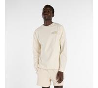 New Balance Homme Athletics Premium Back Logo Long Sleeve en Blanc, Coton, Taille S