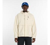 New Balance Homme Athletics Ripstop Jacket en Beige, Nylon Tissé, Taille L