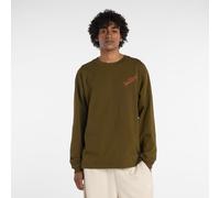 New Balance Homme Athletics Runners Map Long Sleeve en Marron, Coton, Taille L