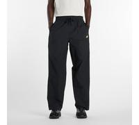 New Balance Homme Castlefield Woven Pant en Noir/Vert, Polytissé, Taille L