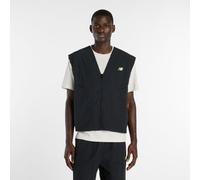 New Balance Homme Castlefield Woven Vest en Noir/Vert, Polytissé, Taille L