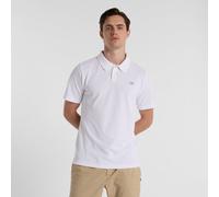 New Balance Homme Cotton Pique Polo en Blanc/Gris, Coton, Taille XS
