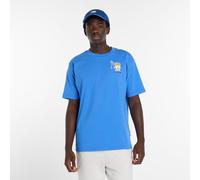 New Balance Homme Fish and Chips T-Shirt en Blue, Coton, Taille L