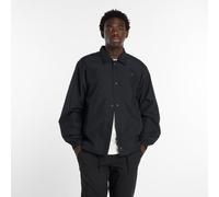 New Balance Homme Lightweight Coaches Jacket en Noir, Nylon Tissé, Taille M