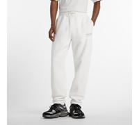 New Balance Homme Linear Graphic Fleece Pant en Gris, Polaire Poly, Taille L