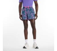 New Balance Homme London Edition RC Printed Short 5" en Rose/Vert, Nylon, Taille L