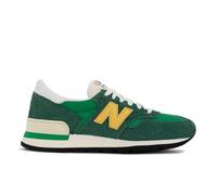 New Balance Homme MADE in USA 990 en Vert/Jaune, Cuir, Taille 45.5 Large