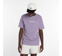 New Balance Homme N Collage T-Shirt en Mauve, Coton, Taille XL