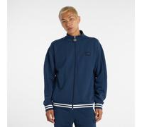 New Balance Homme Post Season Pique Track Jacket en Bleu, Coton, Taille 2XL