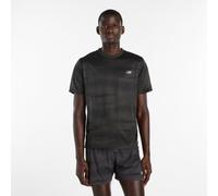 New Balance Homme RC Essential Printed T-Shirt en Noir/Gris, Poly Knit, Taille XS