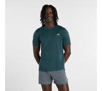 New Balance Homme RC Essential T-Shirt en Vert/Gris, Poly Knit, Taille S