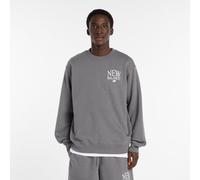 New Balance Homme Reimagined Fleece Crew en Gris, Polaire Poly, Taille L