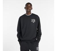 New Balance Homme Reimagined Fleece Crew en Noir, Polaire Poly, Taille S