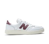 New Balance Homme T500 en Blanc/Rouge, Cuir, Taille 43 Large