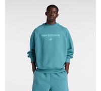 New Balance Homme Trackside Fleece Crew en Bleu, Polaire Poly, Taille S