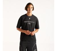 New Balance Homme Trackside T-Shirt en Noir, Jersey de Coton, Taille L