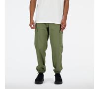 New Balance Homme Twill Cargo Jogger en Vert, Sergé de coton, Taille L